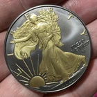 2022 American Silver Eagle 1 oz .999 Silver U.S. Mint Black Ruthenium 24k Gold