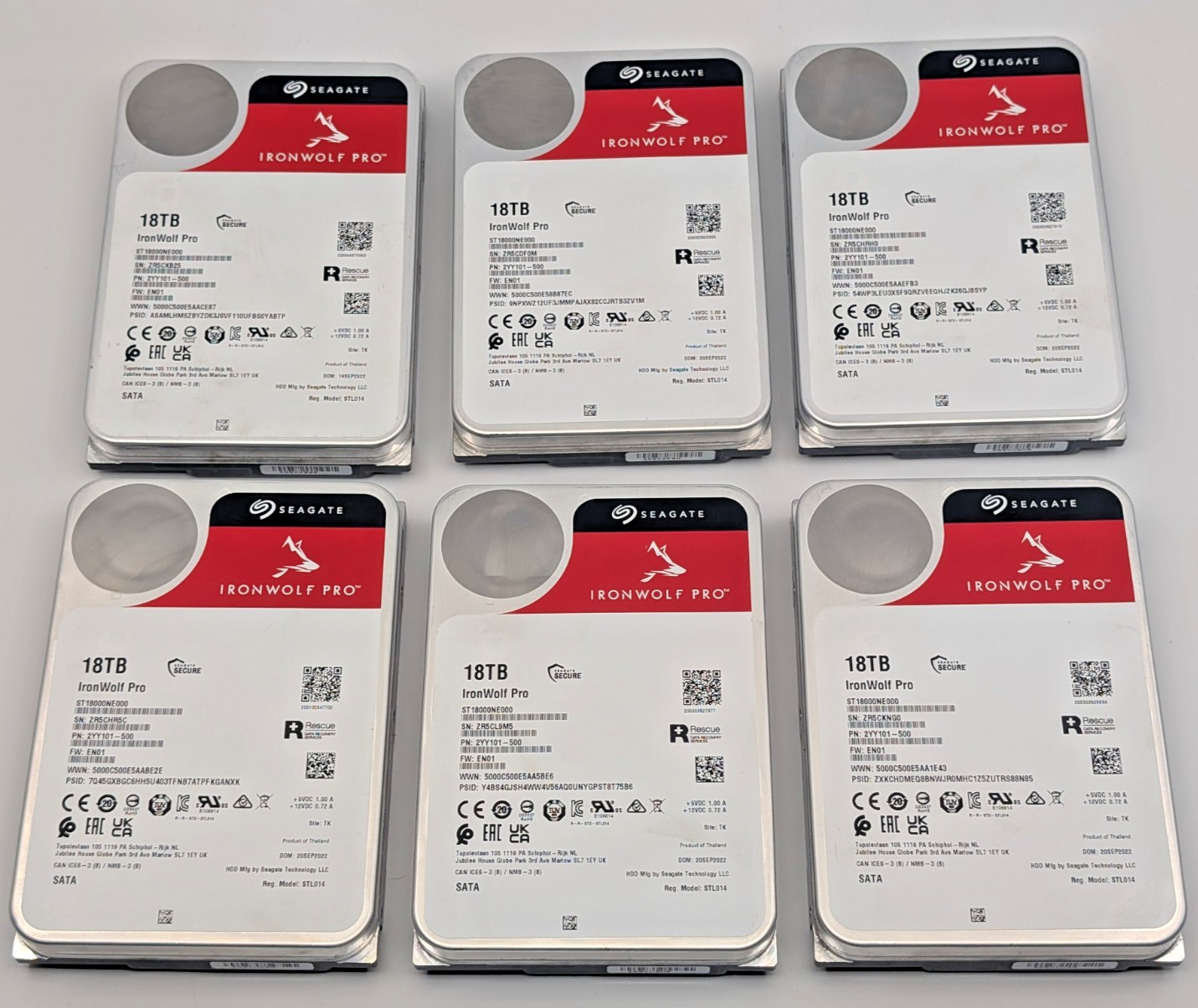 Seagate IronWolf Pro 18TB ST18000NE000 NAS HDD - Under warranty until 12/26/2027