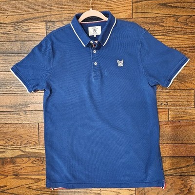 AIGLE Vintage Dark Blue Polo Size XL Country Club Preppy Golf Tennis