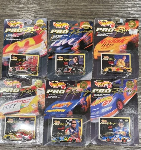 Hot Wheels Vintage Pro Racing 1997 NASCAR rare Lot of 6 Cars NEW!! SEALED!!!