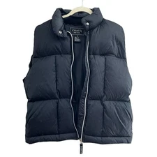 Cocoa New York Down Filled Insulated Vest Jacket Black Cinch Waist-Medium