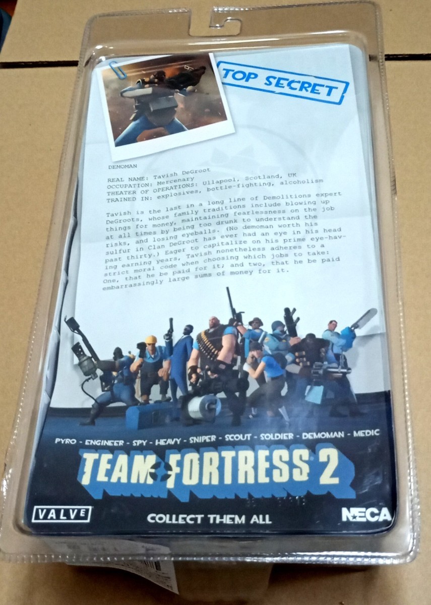 Team Fortress 2 BLU Demoman Action Figure NECA Valve TF2