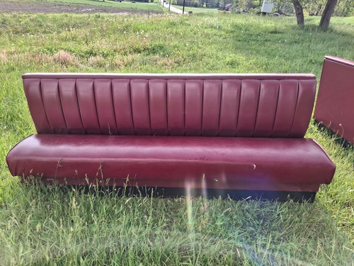 Vintage Dark Red Restaurant Large Single Booth
