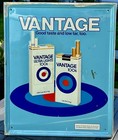 Vintage Vantage Lights 100 Cigarette Advertising Tin Sign 1982 Rjr Tobacco 17x21