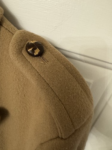 Men’s England Merino Wool Coat Bloomingdale’s Peter Borough Row Pure 100% Large - Picture 2 of 10