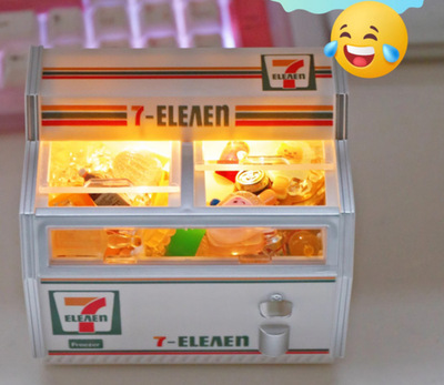 7-Eleven Light-Up Miniature Fridge Magnet Set – Ice Cream & Food