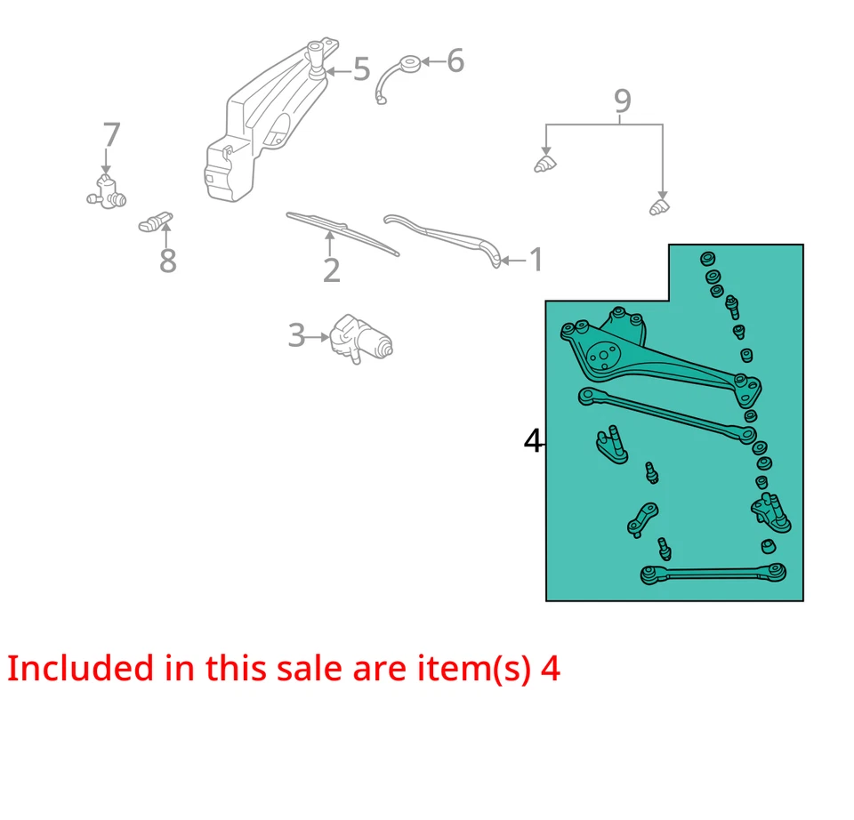 Wiper Transmission Fits 96-07 TAURUS 2654294 - Image 3 of 4