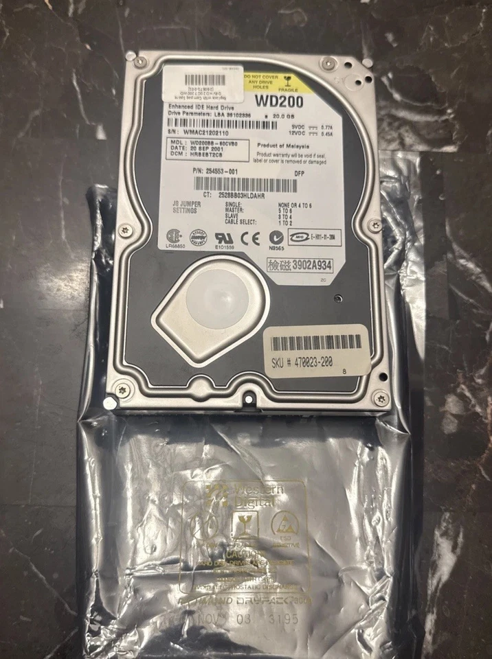 Western Digital WD200BB HSBEHT2CA 20GB Enhanced IDE HDD Brand New - Image 2 of 4