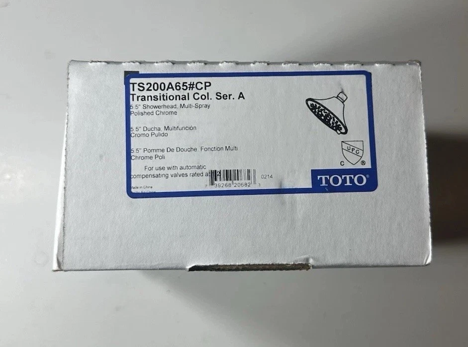 TOTO Transitional Coll. Series A Multi-Spray Showerhead TS200A65#CP New In Box
