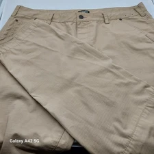 CQR Mens Khaki Cargo Work Pants 38W 32L Polyester Cotton Blend Tactical Outdoor