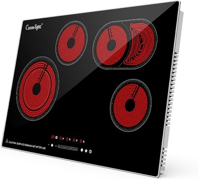 Cusinesync 30'' Electric Cooktop 4 Burner Ceramic Glass 7400W Touch Control