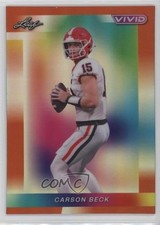 2024 Leaf Vivid Orange Prismatic 1/3 Carson Beck #25 6q5