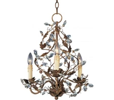 Maxim 2850EG Elegante Chandelier 3-Light 180 Total Watts, Etruscan Gold