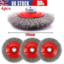 4X Stainless-steel Wire Brush For Angle Grinder Rotary Die Grinder Removal Wheel