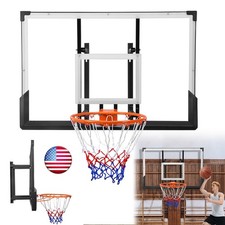 Wall Mounted Fan Backboard With Basketball Hoop and Rim Outdoor Indoor Sports