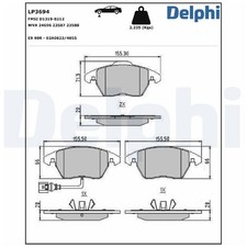 Satz Bremsbeläge Bremsklötze vorne für Audi TT 8J3 8J9 | 24389536