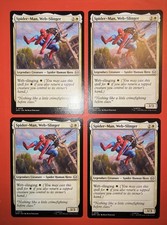 4X PLAY SET: MTG: SPIDER-MAN, WEB - SLINGER, REGULAR FINISH, 0016,NM,