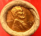 1938-S OBW OLD BANK WRAP ROLL BU UNCIRCULATED LINCOLN WHEAT CENT PENNIES