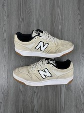 new balance 580 cream white black gum sole trainers / UK 11