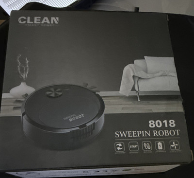 Clean Sweepin Robot 8018 Cordless Smart Vacuum 250g Black White Yellow