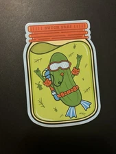 Dutch Bros Scratch N Sniff Pickle Sticker