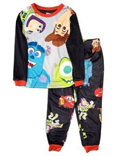 Disney Boys Lightweight Black  Gray Pajama Shirt  Sleep Pants Set