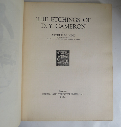 THE ETCHINGS OF DY CAMERON BY ARTHUR M. HIND 95 PLATES 1924 - Imagen 3 de 5