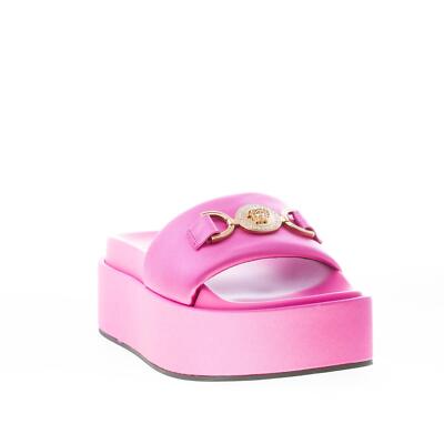 シューズ・サンダルその他 VERSACE Woman Flat sandals Pink 78VA3SQ3ZS365 R54 VERSACE women shoes Medusa '95 platform slide sandal in pink