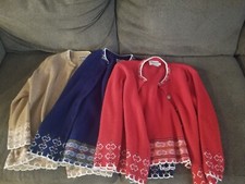 AMANA Woolen Mill Button up Cardigan Sweaters. 3 Total. Size 40. Made in USA. B4