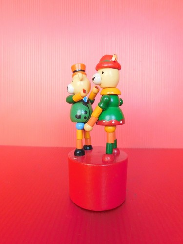 FIGURINE EN BOIS : JOUET ANIME, ARTICULE ANIMAUX : LES OURS COSTUMES - Imagen 6 de 6
