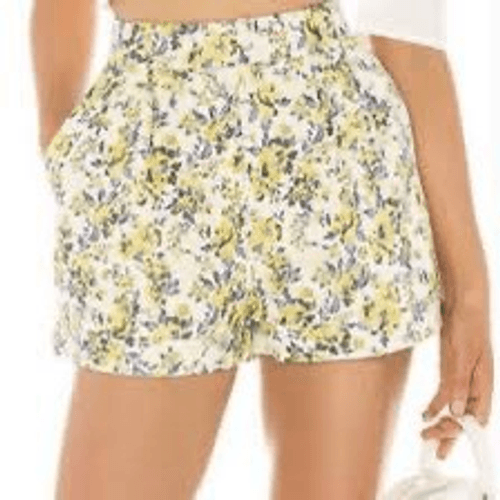 Revolve Lovers and Friends Yellow and Blue Warren Shorts Size S