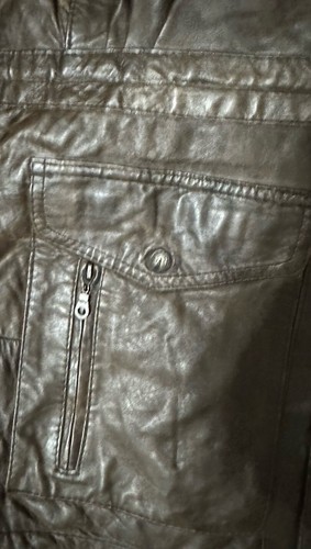 Vintage New Old Stock -Echtes Leder Men's Leather Jacket Faux Fur Lined - NWT - Picture 10 of 17