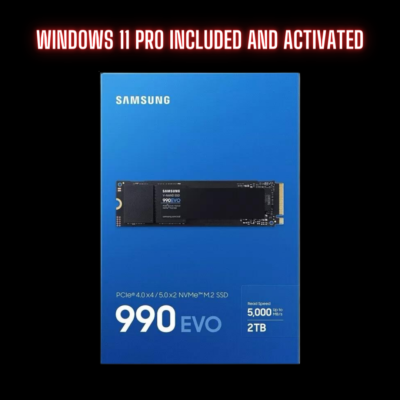 2TB 990 Evo M.2 SSD With Windows 11 Pro Pre Installed and 