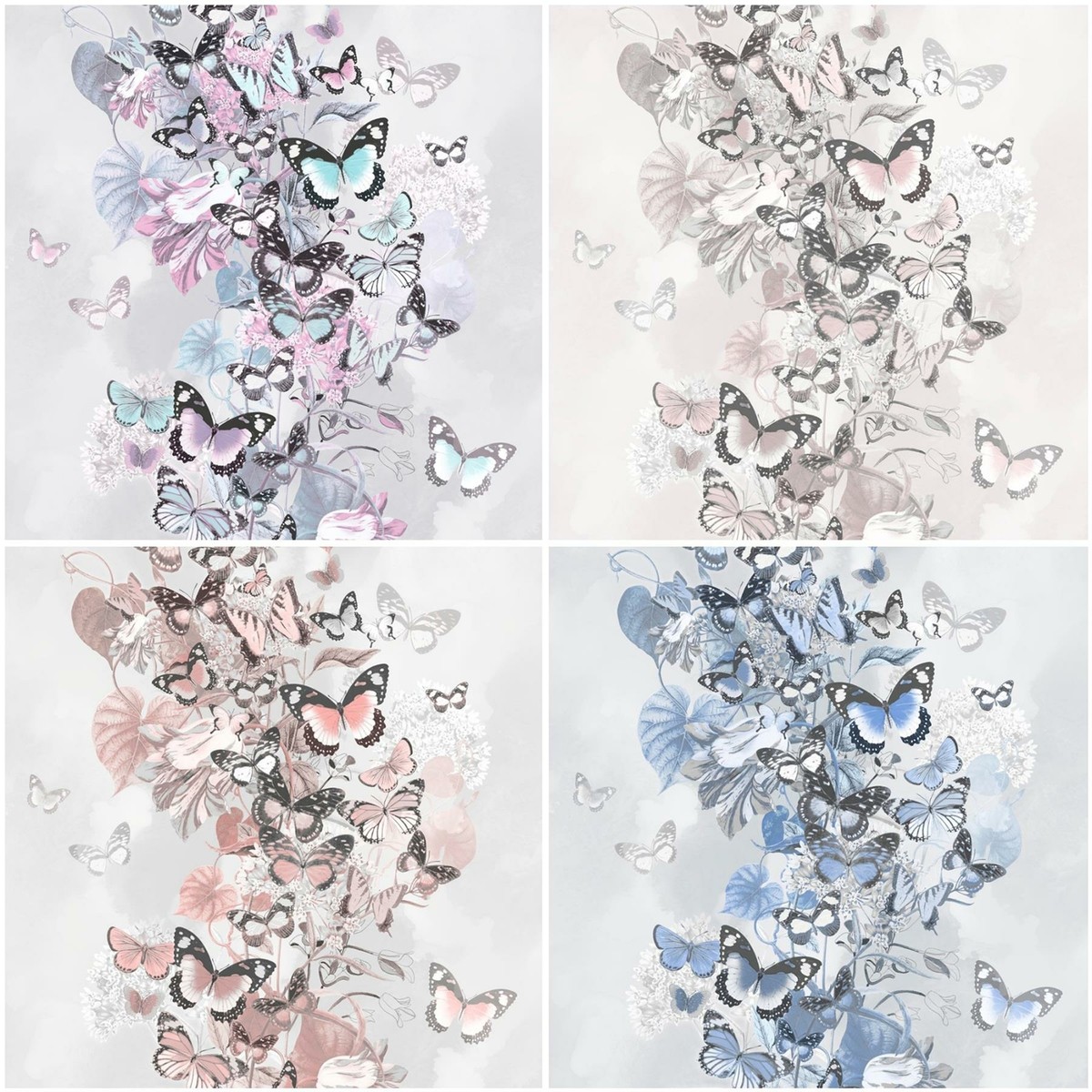 Pink Glitter Butterfly Wallpaper