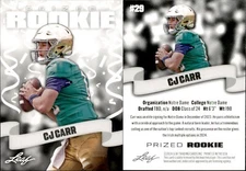 2024 Leaf PRIZED ROOKIE CJ CARR #29 FOOTBALL NOTRE DAME FIGHTING IRISH