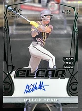2023 LEAF TRINITY CLEAR DILLON HEAD GREEN RC AUTO /25 SAN DIEGO PADRES JS