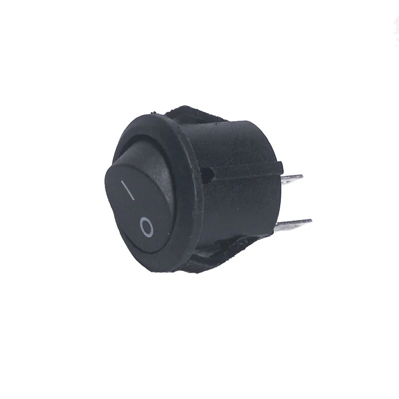 5x Interruptor ON OFF Redondo Negro PANEL 220v 250v 3A empotrable boton - Imagen 2 de 4