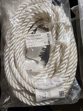 Miller Honeywell 195R-2/50FTWH 5/8" White Nylon Lifeline 50 Foot Thimble Ends