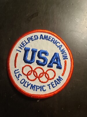 USA Olympics Cloth Patch I helped America Win US Olympic team | eBay