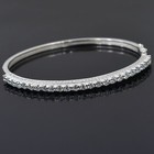 4.00 Ct Certified White Diamonds Bangle Openable Bracelet 925 Silver-Video