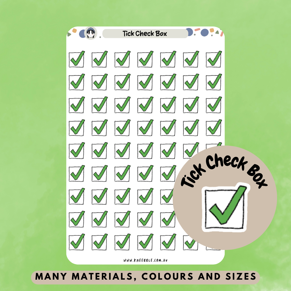 Tick Check Box Mark Planner Stickers