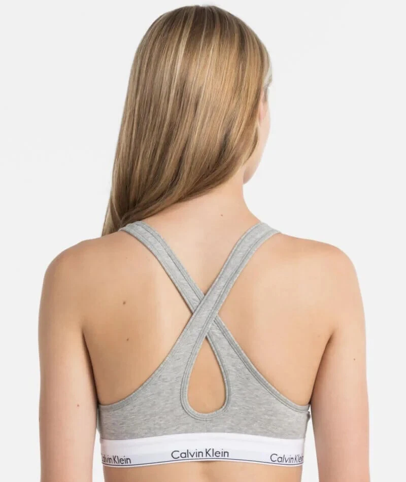 NWT Calvin Klein Modern Cotton Padded Lift Bralette Bra QF1654 Gray Size L