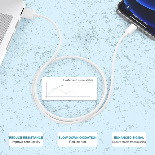 Fast Charger Long Cable USB Lead Cord Wire For Apple iPhone 12 11 5 6 7 8 XS XR - Picture 3 of 6