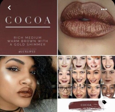 Cocoa LipSense by SeneGence a rich warm brown with a gold shimmer. New.