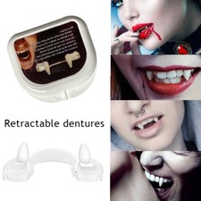 Halloween Scary Party Cosplay Vampire Fangs Retractable Teeth Dress Costume