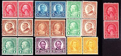 切手16 US 597-606 1922 Mint Line Pairs VF OG LH SCV $112 | eBay