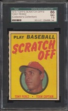1970 Topps Scratch Offs Tony Perez HOF Reds Card SGC 86 NM+ 7.5 None Higher