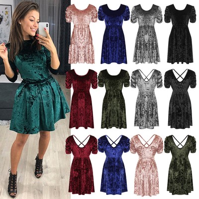 velour swing dress