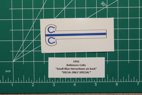 1956 & 2004 Baltimore / Indy Colts *DECAL SHEET ONLY* Football Gumball Helmets - Picture 9 of 16