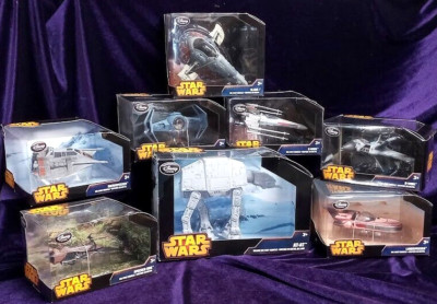 Disney Store Star Wars Die Cast Set X-Wing Darth Vader TIE